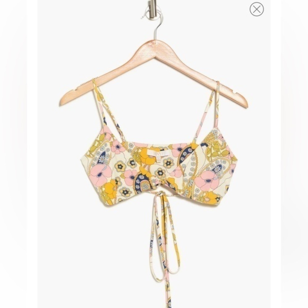 NWT WAYF Paisley Wrap Bralette in Vintage Paisley, size L